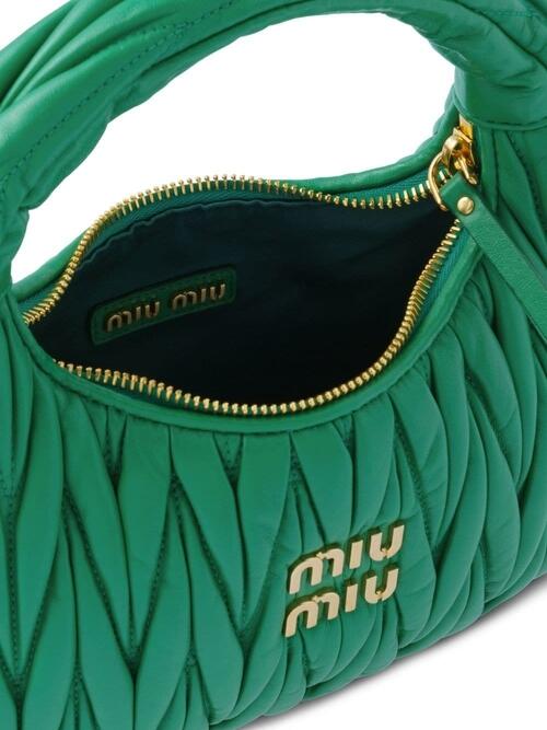 Comprar Bolsa de ombro Miu Wander mini matelassê Verde Esmeralda