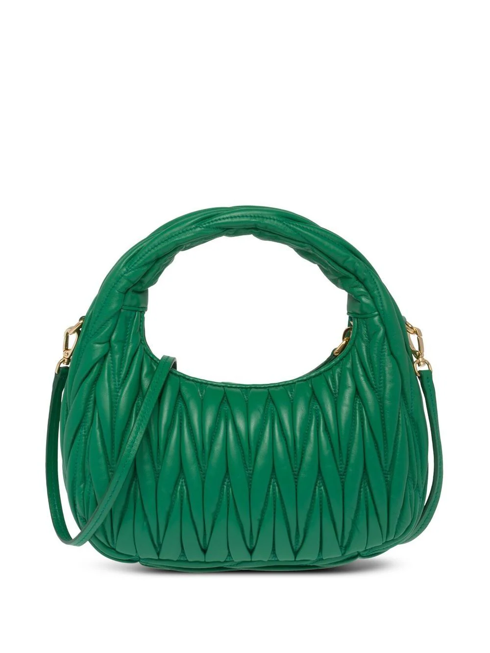 Comprar Bolsa de ombro Miu Wander mini matelassê Verde Esmeralda