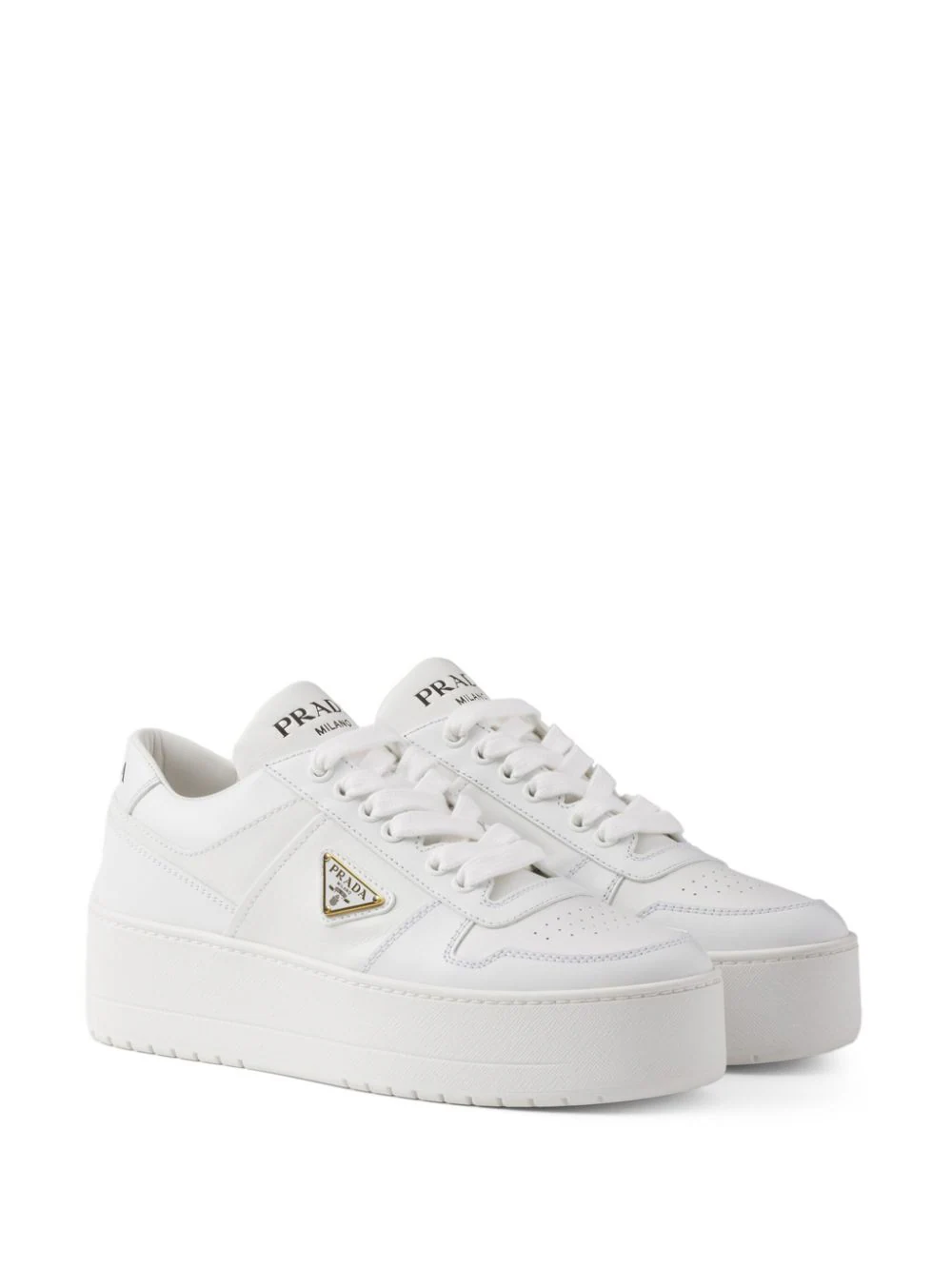 Comprar Prada Tênis Downtown Bold de couro Branco - R$1.425,00