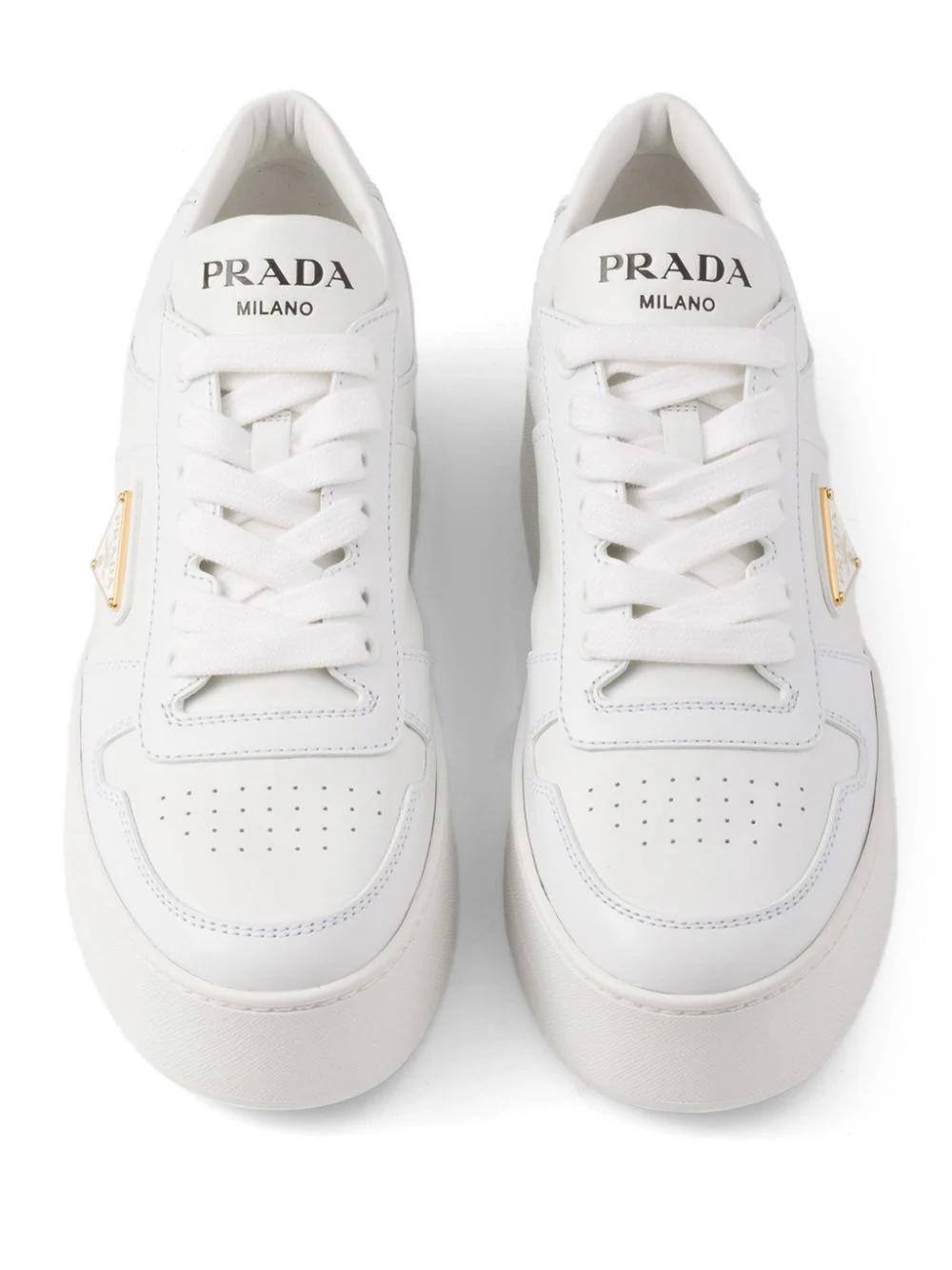 Comprar Prada Tênis Downtown Bold de couro Branco - R$1.425,00