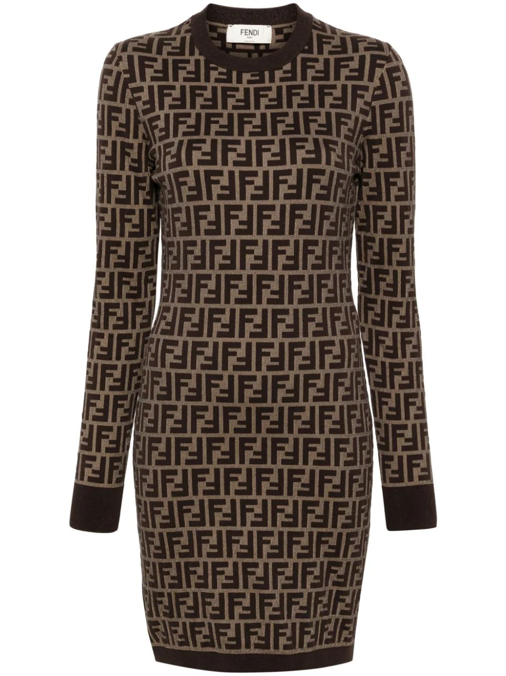 Comprar Vestido Fendi Zucca mangas longas - R$1.116,70