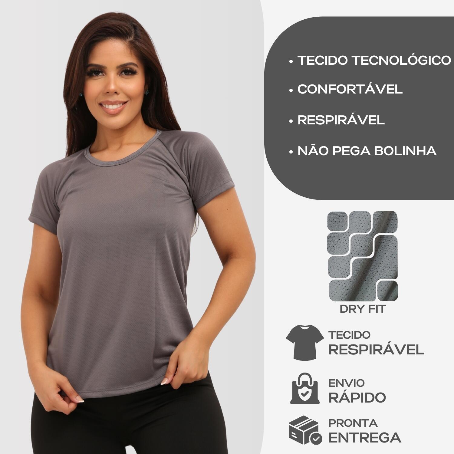 Camiseta Dry Fit Academia Fitness Feminina - Trix Fit