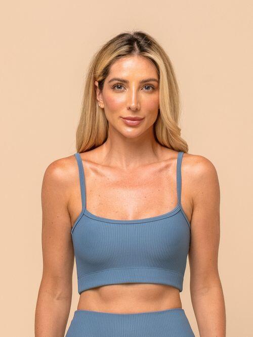 Top Jade Rib Canelado | Alças Largas, Decote U e ideal para yoga