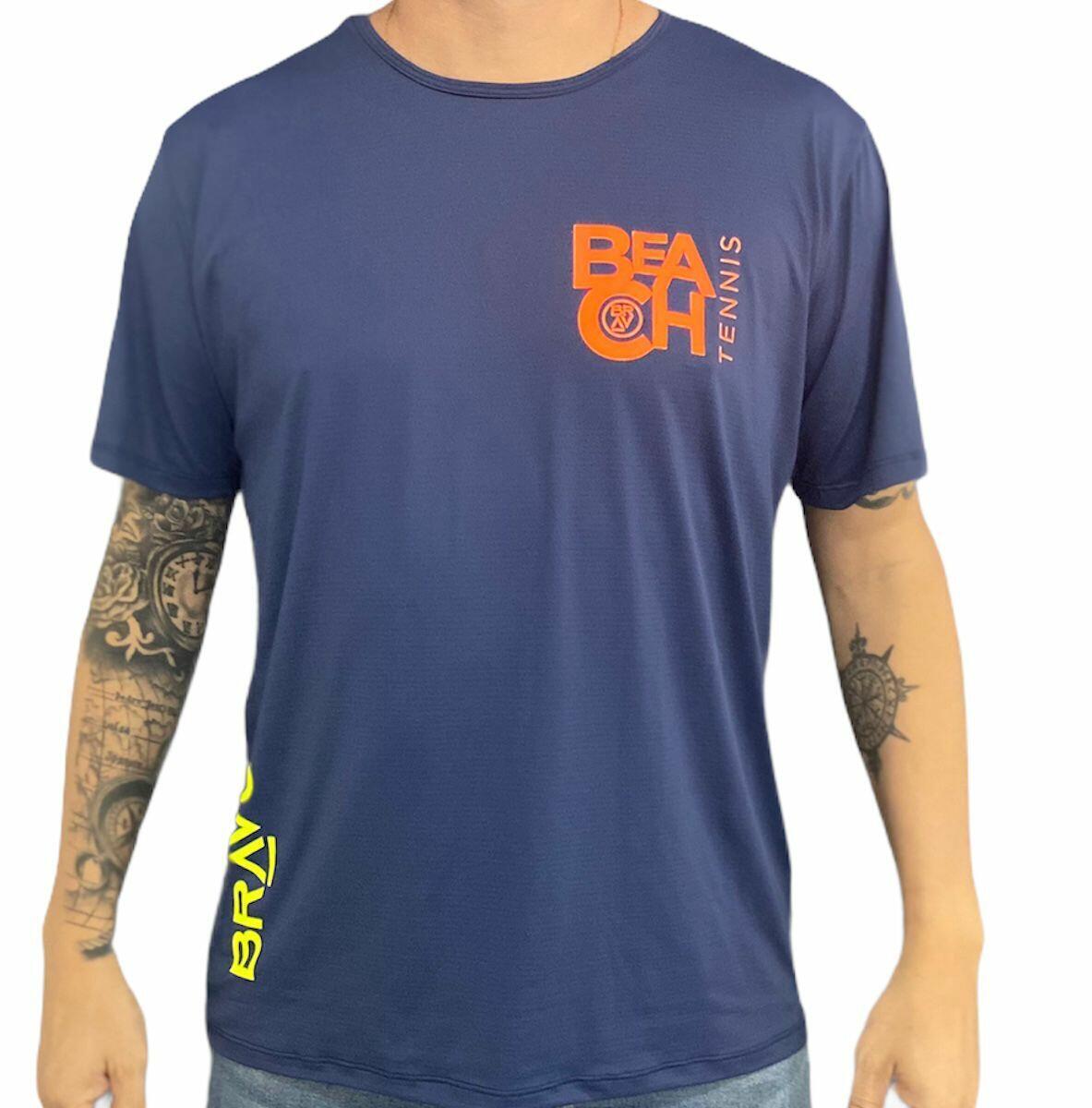 Comprar Camiseta Dry Cool Raquete  Marinho - Bravo - Wave Beach Tennis  Store Maringá