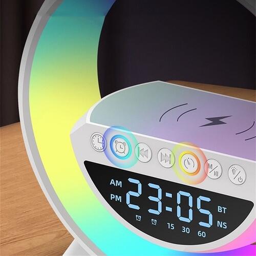 Luminaria G-Speaker Multifuncional Smart Station Led Caixa De Som Relógio