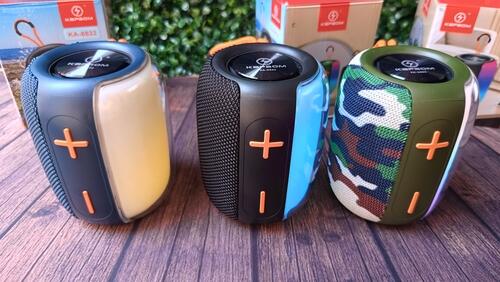 Caixa De Som Bluetooth Led KA-8822 A Prova Dagua