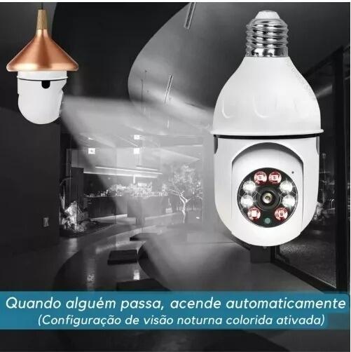 Comprar Câmera Segurança Ip 360 Lâmpada Wi-fi Visão Noturna Áudio Hd -  R$55,00 - Atacadum