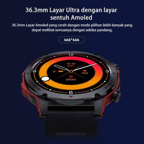 Smartwatch Peje ZW13 A Prova D'água Amoled Pulseira Extra