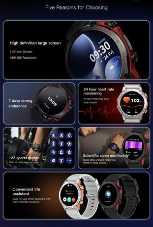 Smartwatch Peje ZW13 A Prova D'água Amoled Pulseira Extra