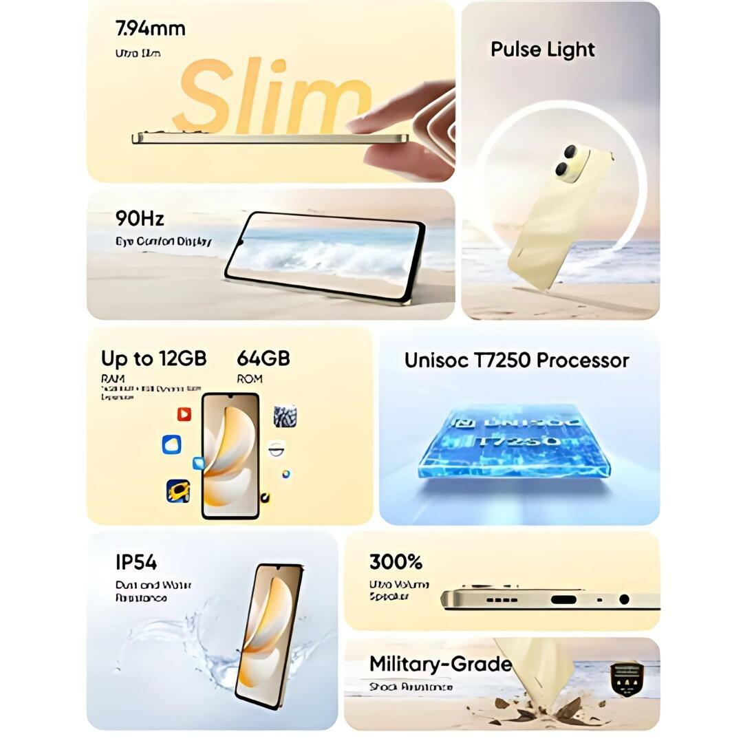 Comprar Smartphone Realme Note 70 4/128GB Ultra Slim - R$790,00