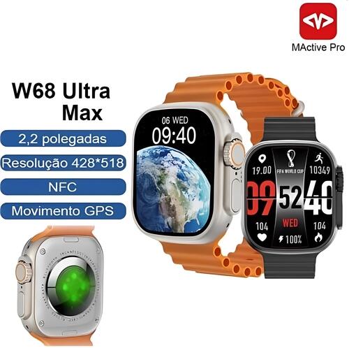 Comprar Smartwatch W69 Ultra 49mm Memoria 1GB Toca Musica NFC Jogos  Lançamento 2023/2024 - R$140,00 - Atacadum