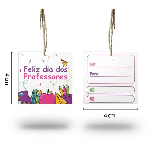 Adesivos e Tags para dia dos professores | Hortensia Box