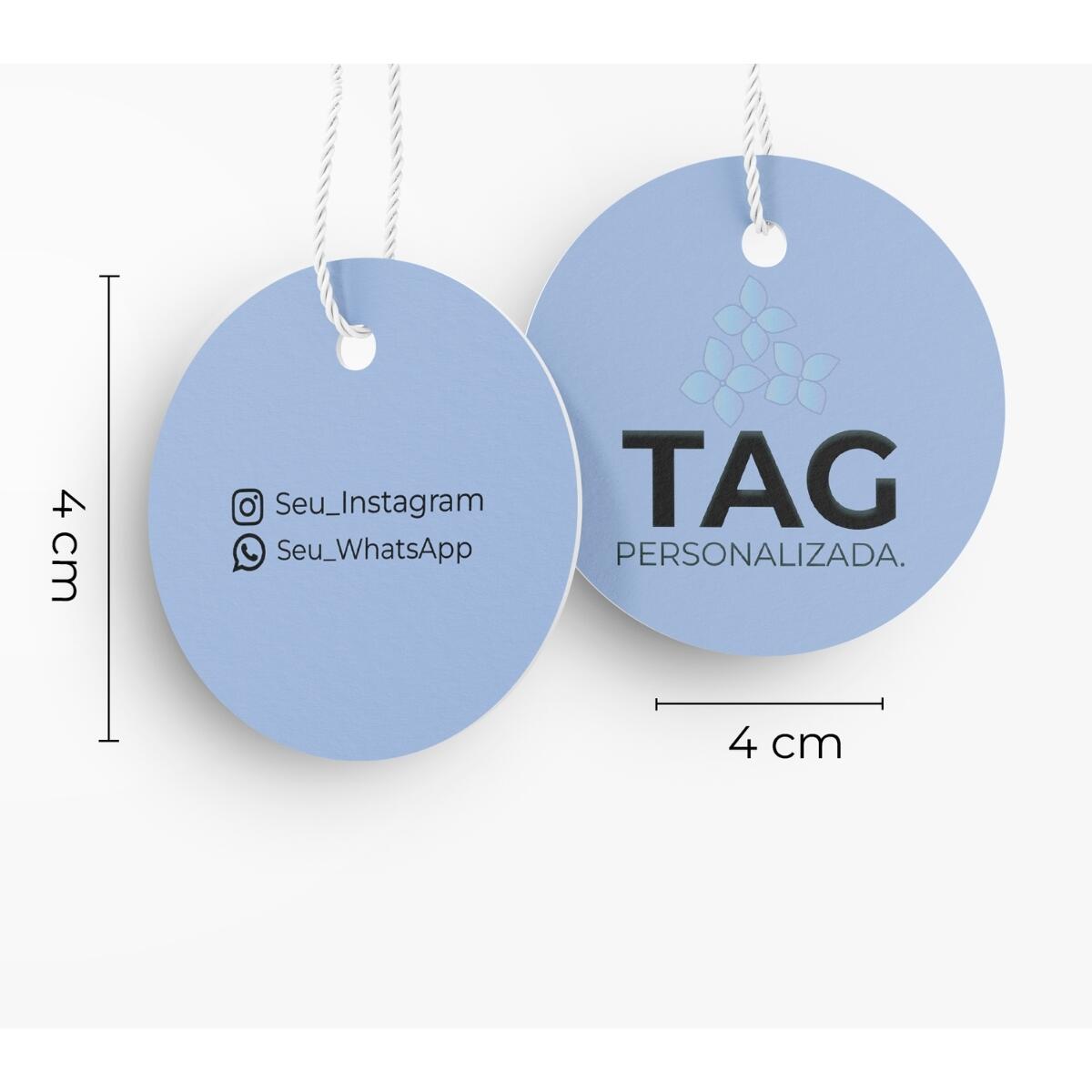 TAG Personalizada Frente e Verso 4x4 cm | Hortensia Box - a partir