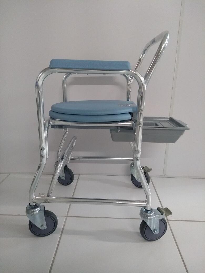 Cadeira De Banho De Alumínio Para Obesos Com Balde