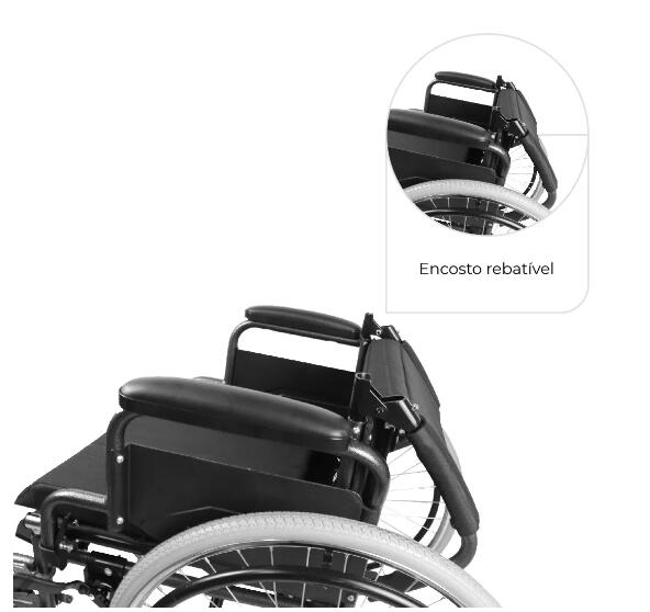 Cadeira De Rodas Dobrável Modelo D400 120 Kg Dellamed