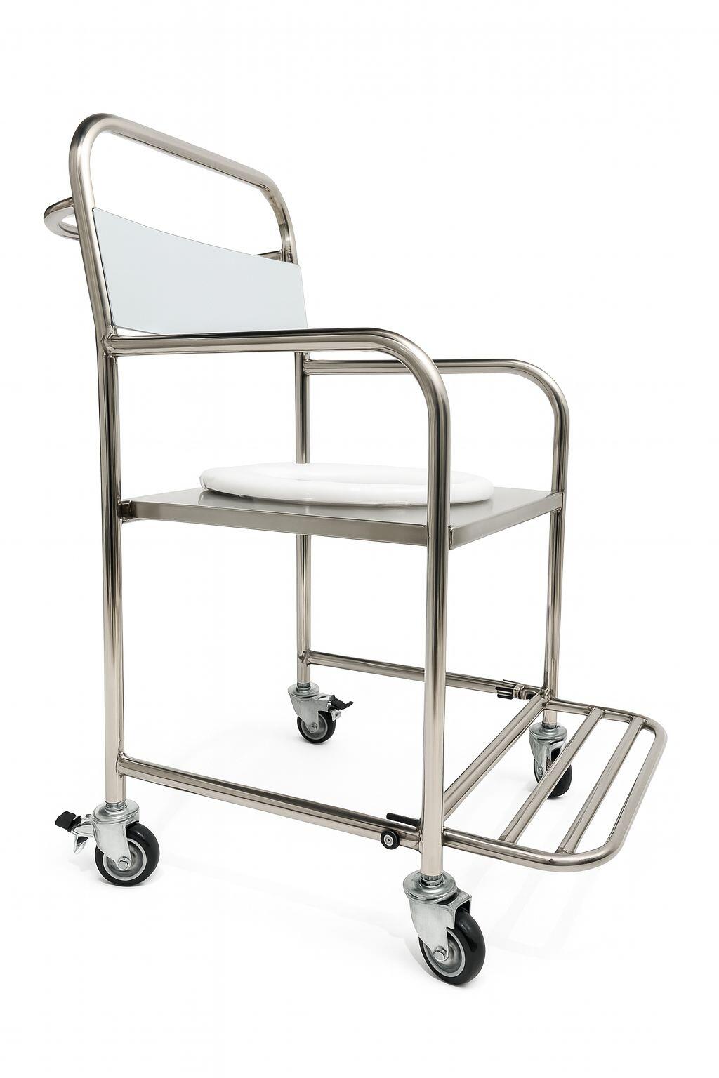 Cadeira de Banho Inox para obesos 150 kg - Assento largo
