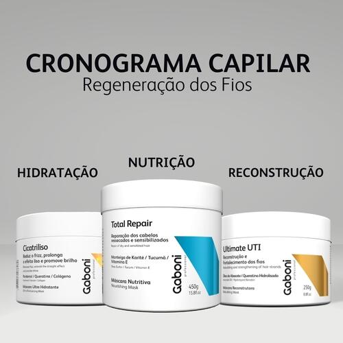 Cronograma Capilar - Mscara de Hidratao 250g + Mscara de Nutrio 450g + Mscara de Reconstruo 250g