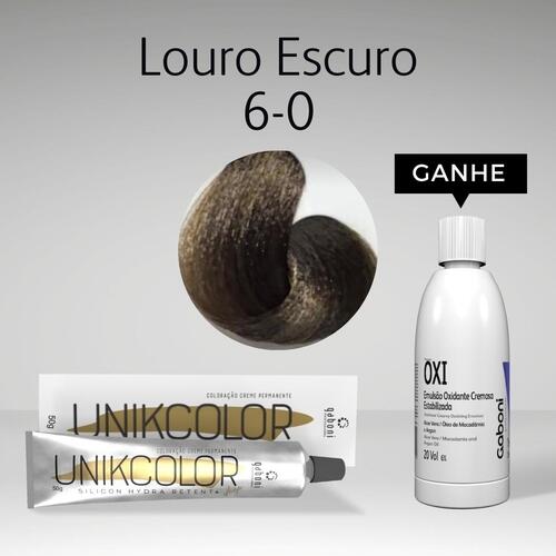 UnikColor 6-0 Louro Escuro 50g Gaboni