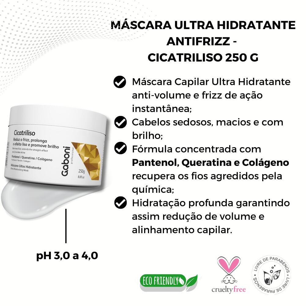 Gaboi Comprar Máscara Antifrizz/Efeito Liso Pós Progressiva Cicatriliso 250g ...