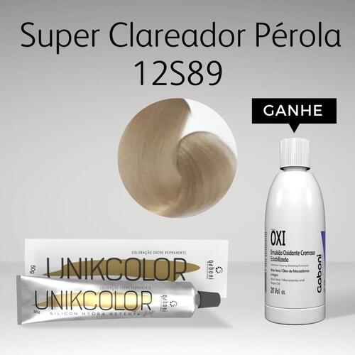 UnikColor 12S89 Super Clareador Prola 50g Gaboni
