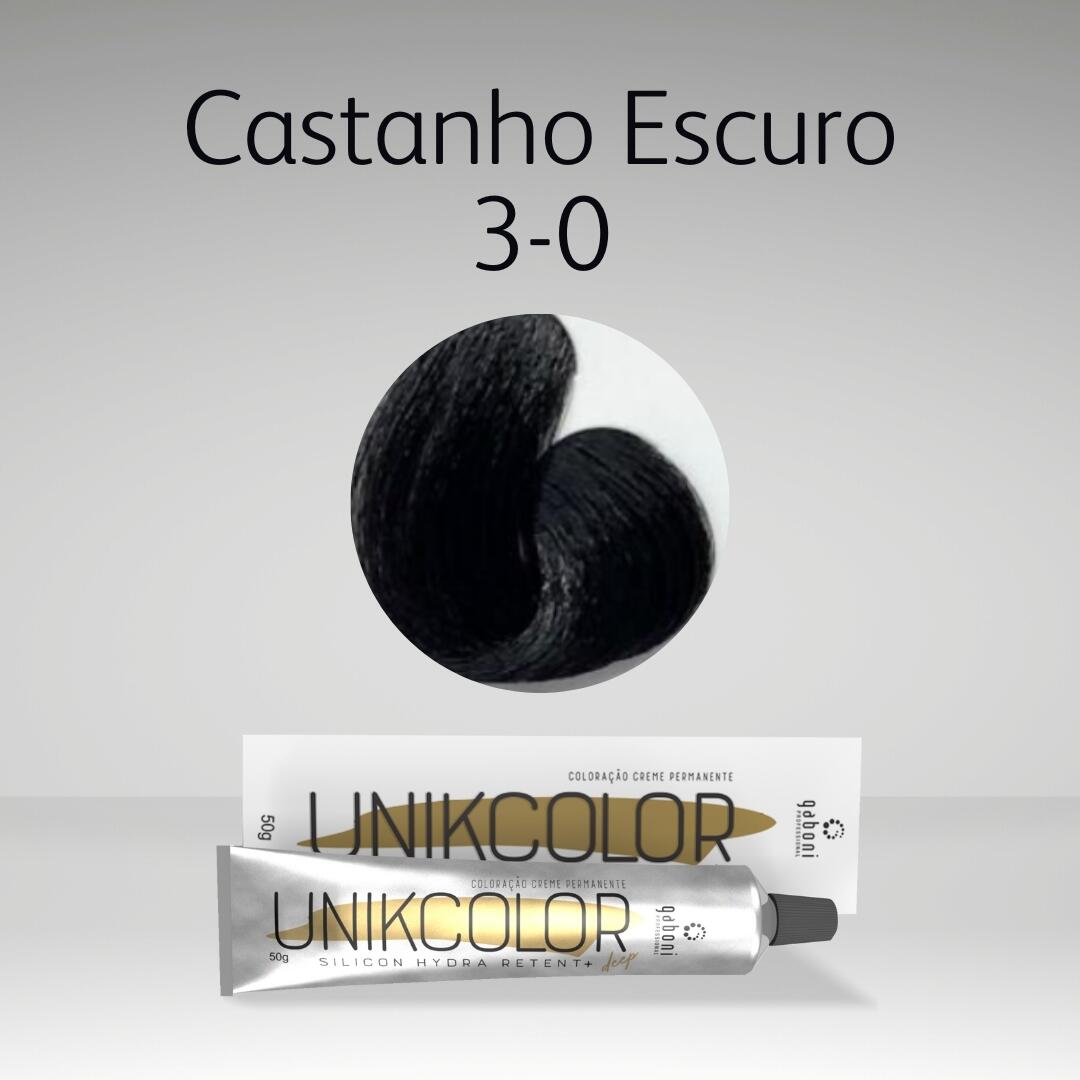 UnikColor 3-0 Castanho Escuro | Gaboni Store - a partir de R$23,65