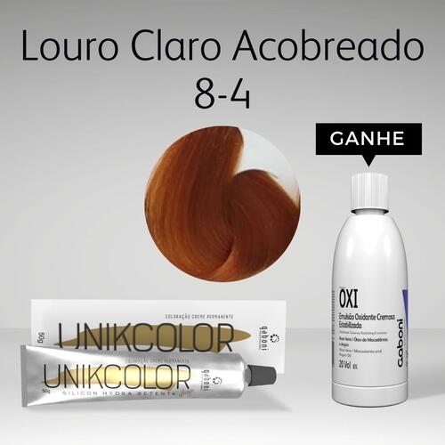 UnikColor 8-4 Louro Claro Acobreado 50g Gaboni