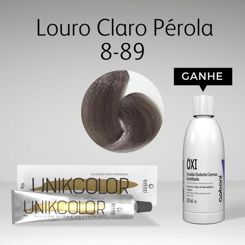 UnikColor 8-89 Louro Claro Prola 50g Gaboni