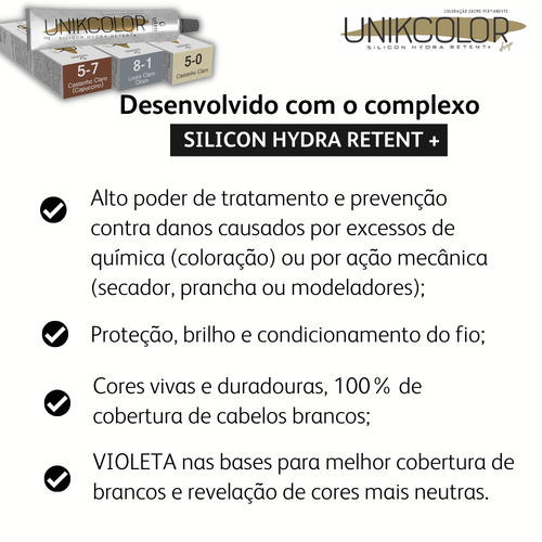 UnikColor 5-7 Castanho Claro (Capuccino) 50g Gaboni
