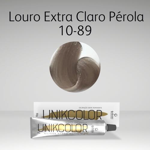 UnikColor 10-89 Louro Extra Claro Prola 50g Gaboni