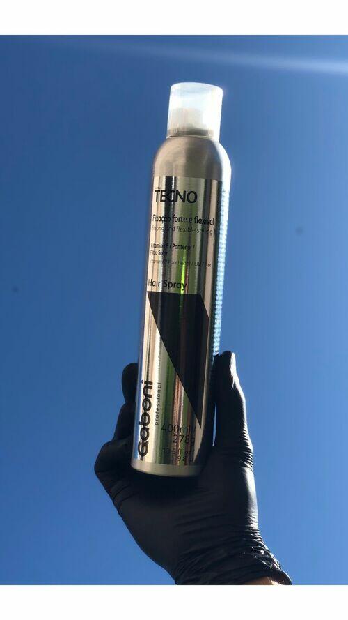 Hair Spray Forte e Flexível c/ Filtro Solar Tecno Gás Way Gaboni 400ml