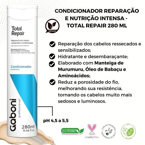 Kit Nutrio e Reparao Imediata Shampoo + Condicionador Total Repair Gaboni