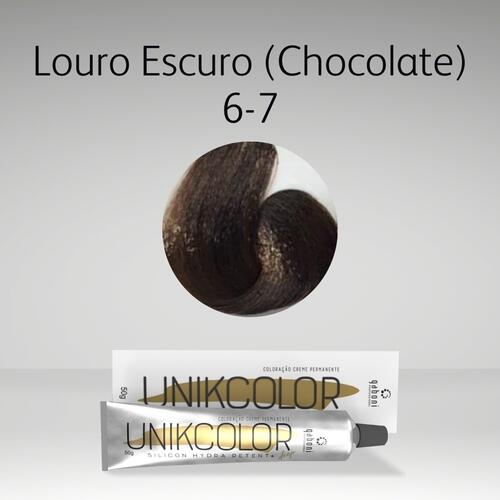 UnikColor 6-7 Louro Escuro (Chocolate) 50g Gaboni