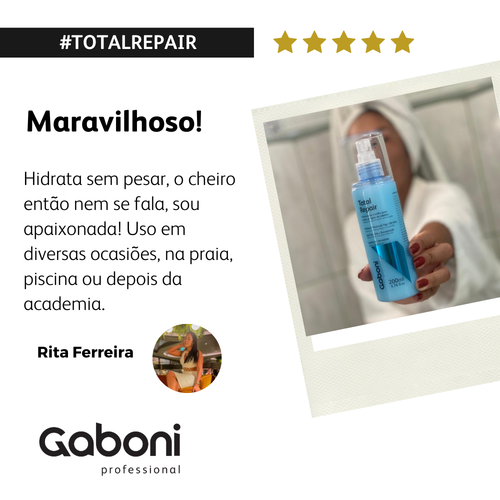 Reparao e Nutrio Intensa Total Repair: Shampoo + Condicionador + Leave-in Conditioner Versatile Gaboni