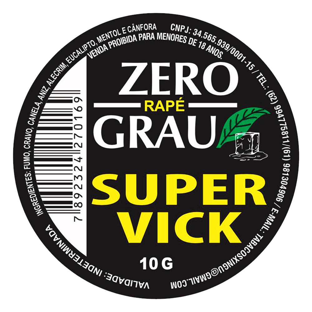 RAPE ZERO GRAU 10G SUPER VICK - a partir de R$4,75