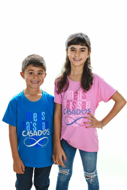 Camisa Infantil Meus Pais São Casados para Sempre