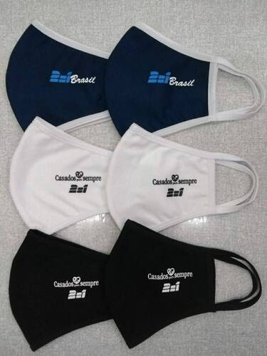 KIT NR.2 6 Máscaras Personalizadas Casados para Sempre