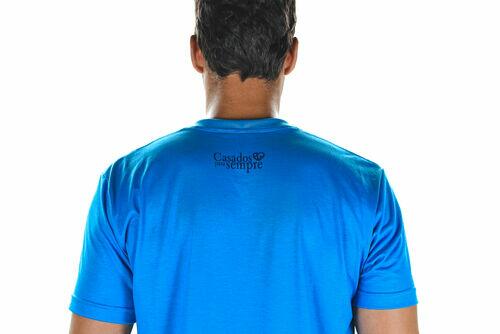 Camisa Somos Casados para Sempre Azul