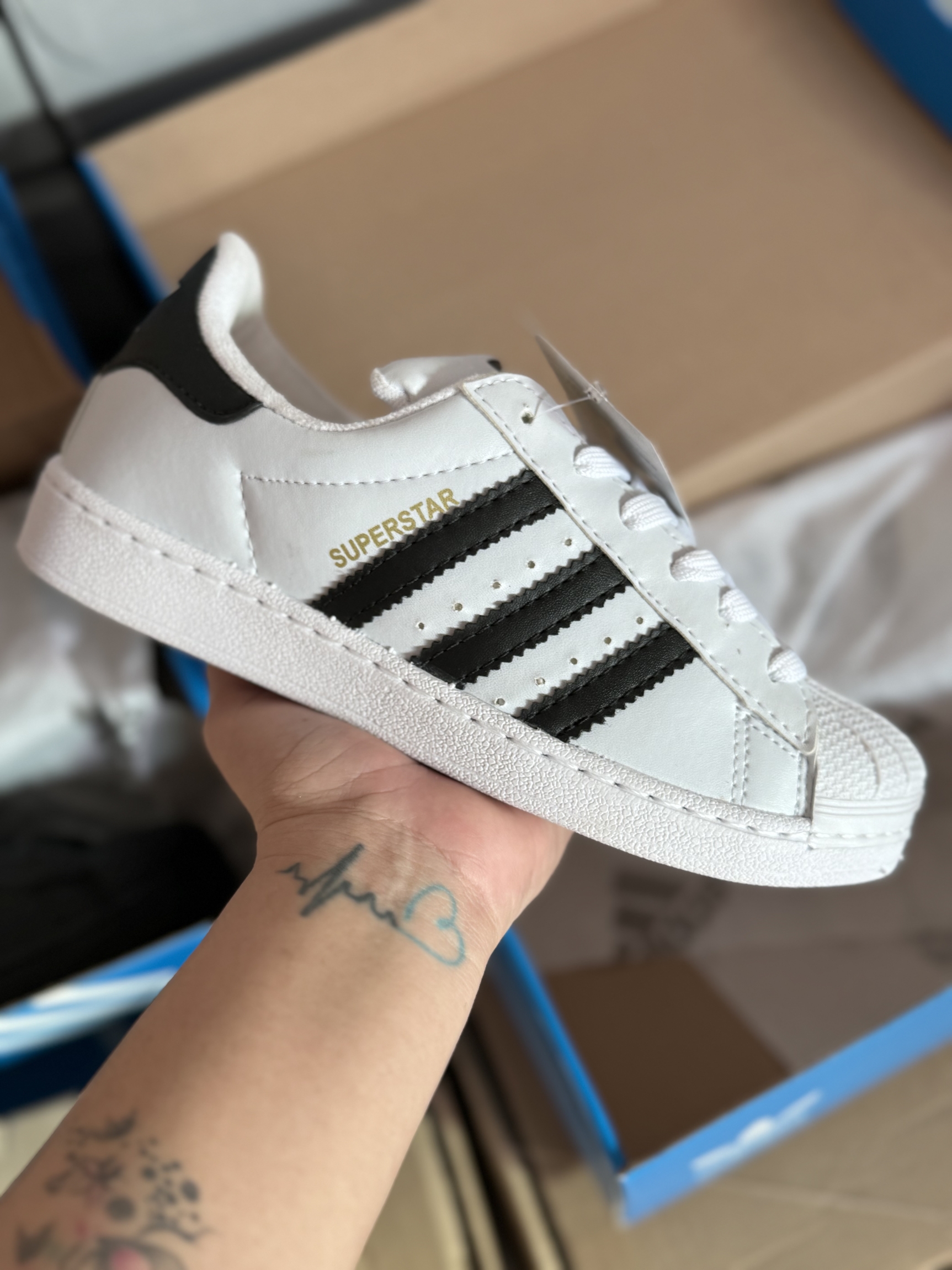 All Star TÃªnis Adidas Superstar Branco E Preto Foundation Preto TÃªnis Adidas  Originals Superstar Foundation All, image size:1725x2300