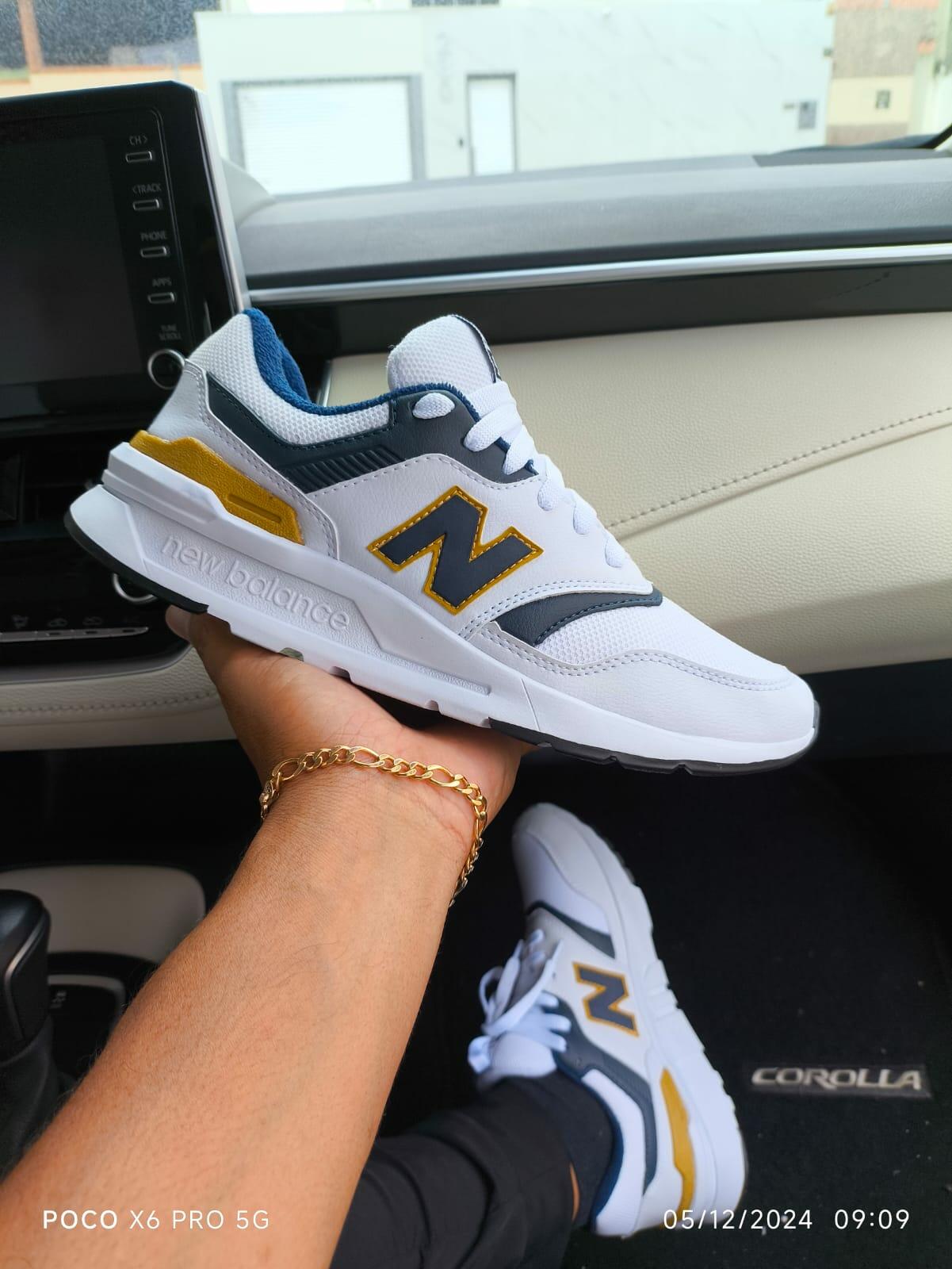 Comprar New Balance 997H - Branco/Azul/Mostarda - Fortal Shoes