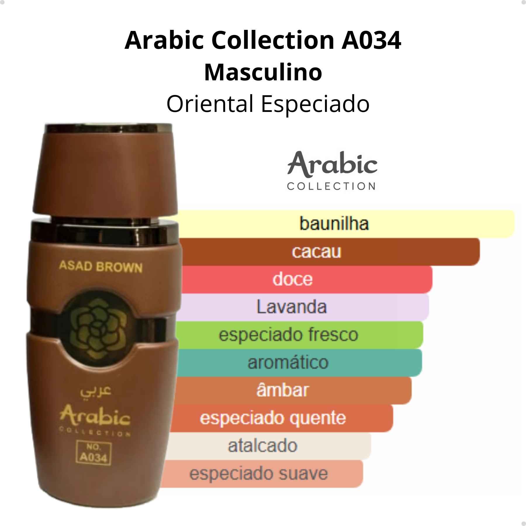Comprar Perfume Arabic Asad Brown A034 - Masculino 25ml - a partir de R ...