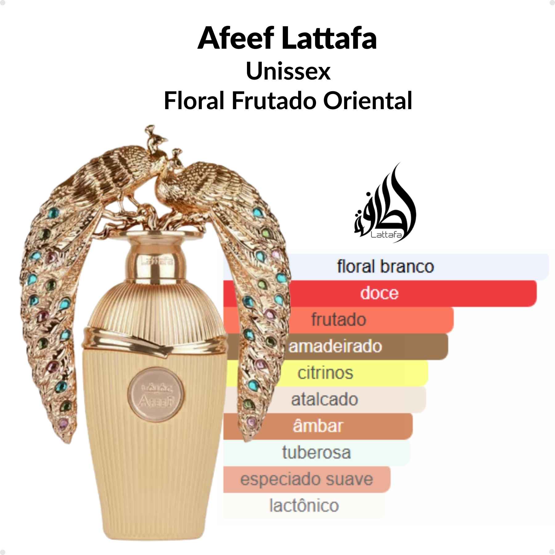 Comprar Perfume Arabe Afeef Lattafa EDP 100ml Unissex - a partir