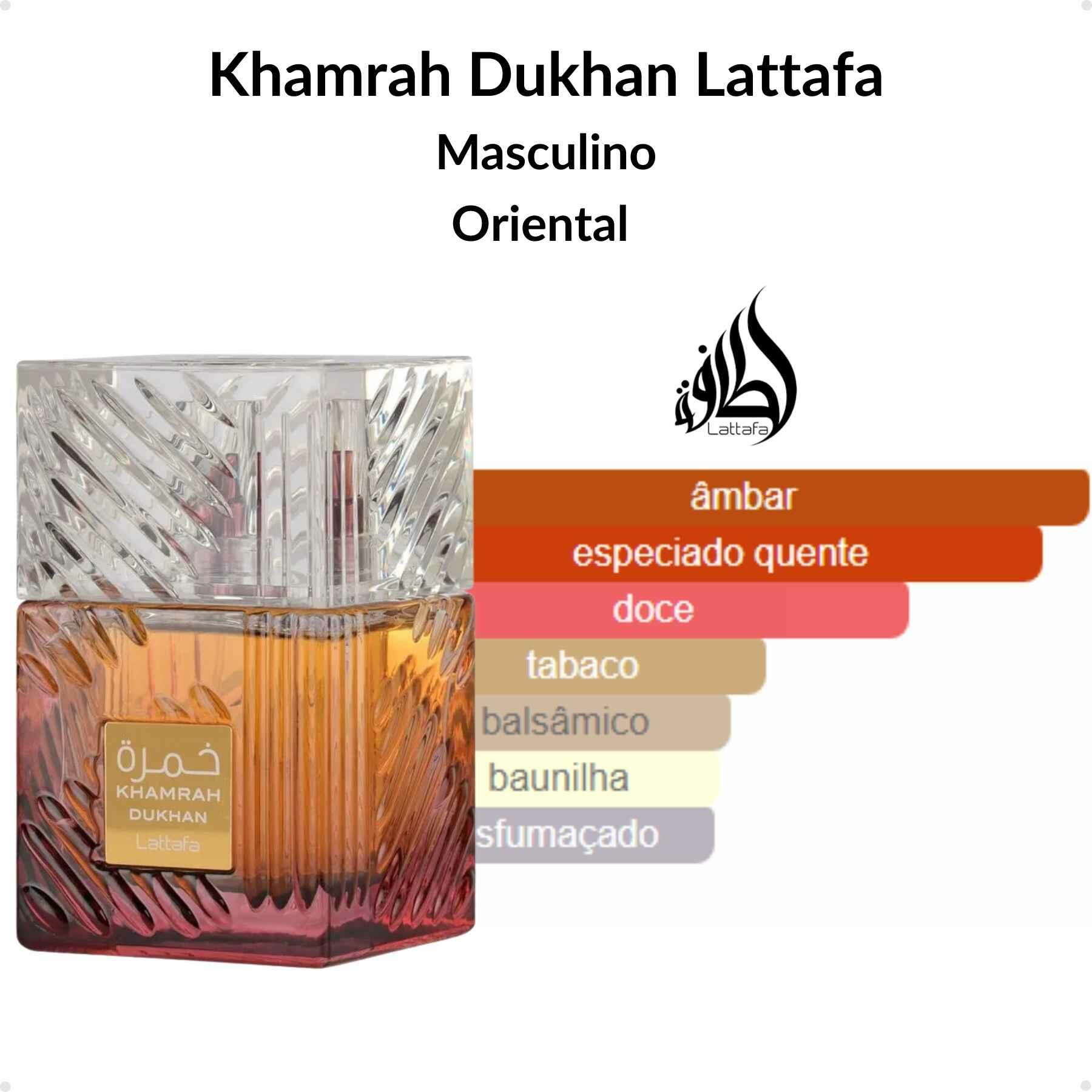 Comprar Perfume Arabe Lattafa Khamrah Dukhan EDP 100ml Masculino