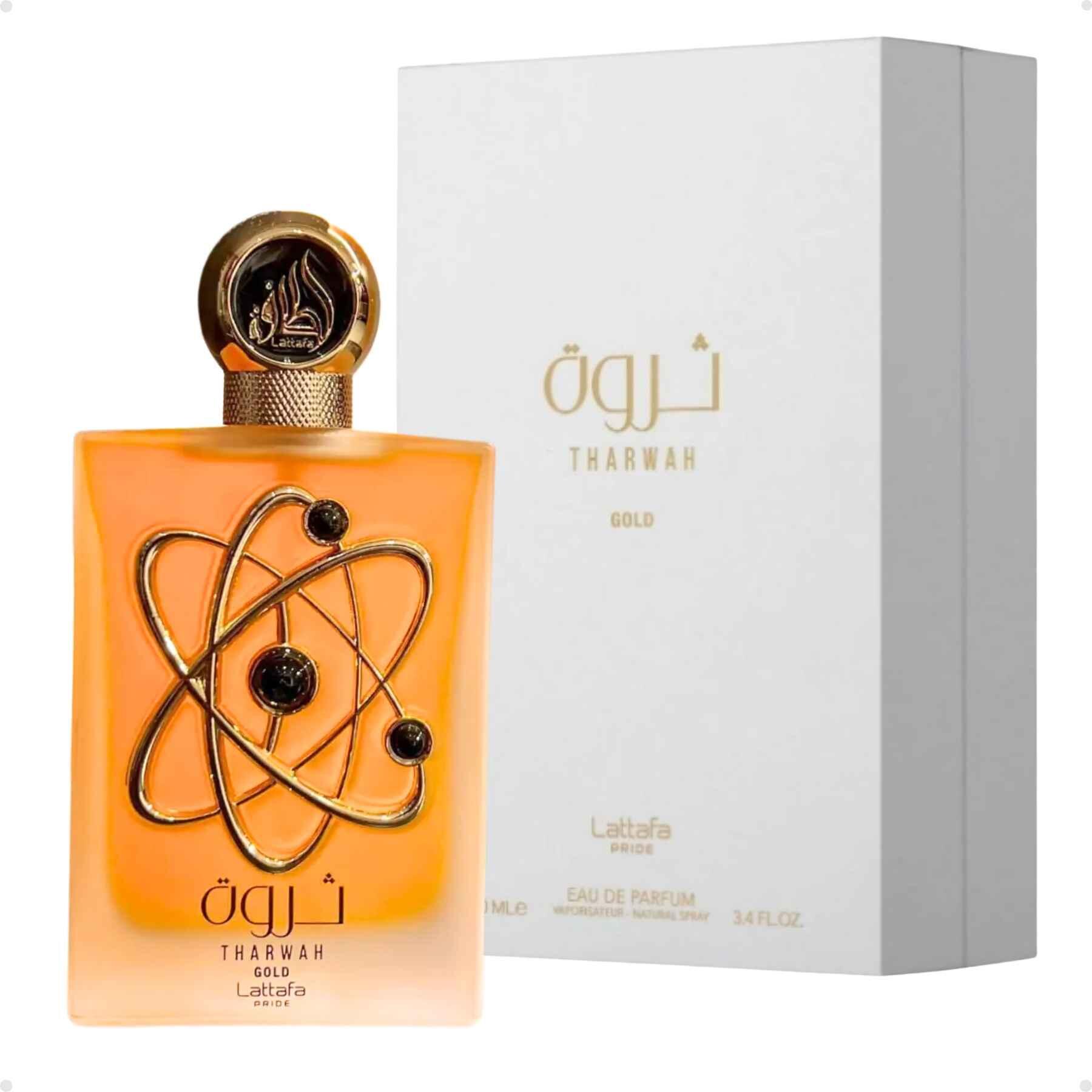 香水(ユニセックス) Lattafa Tharwah Gold 100ml Eau de Parfum Comprar Perfume Árabe Lattafa Tharwah Gold EDP 100ml Unissex - a