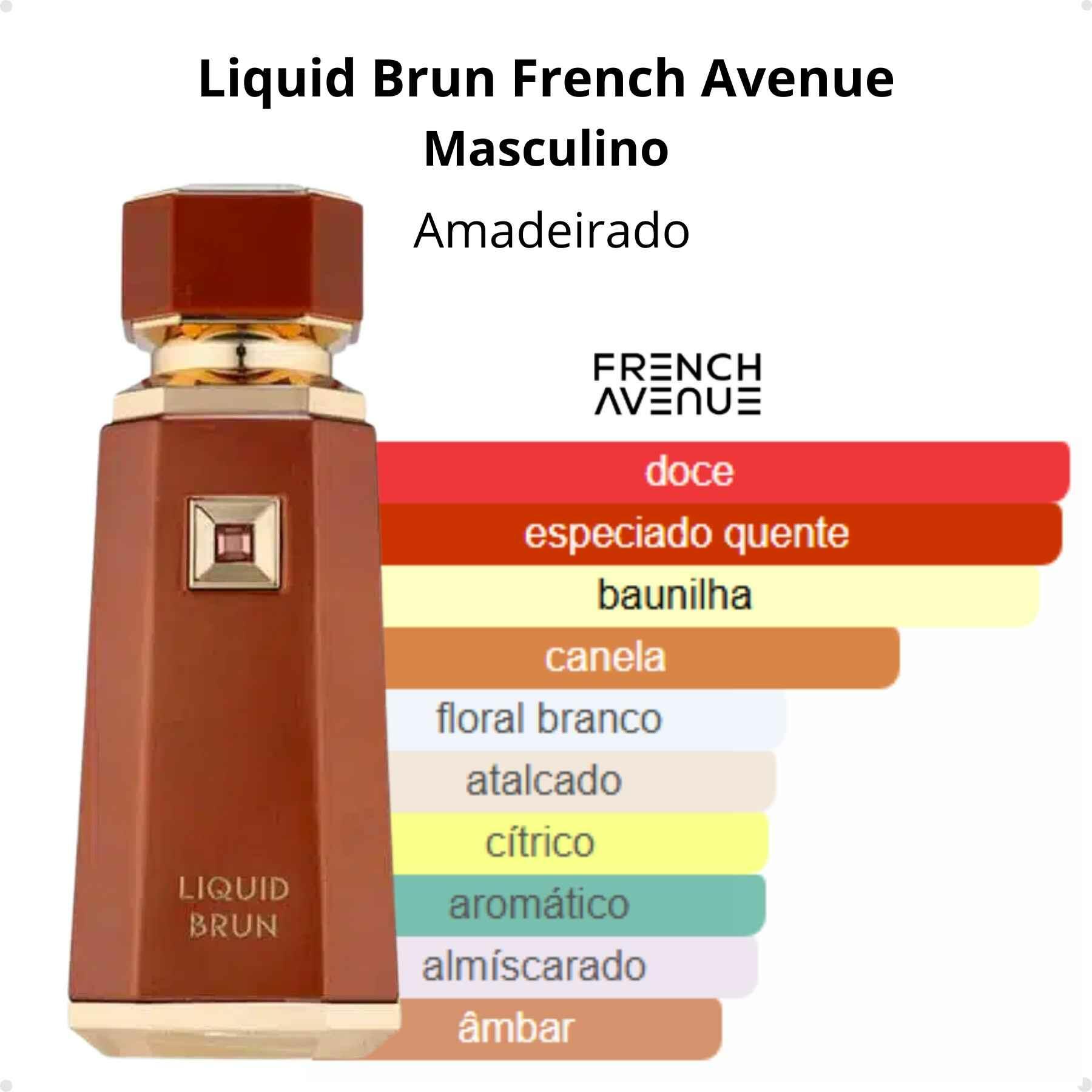 Comprar Perfume Árabe Masculino Liquid Brun - French Avenue 100ml