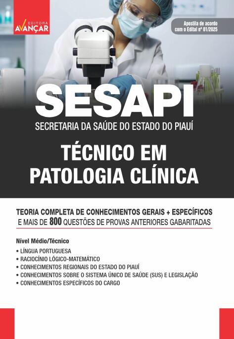 Comprar SESAPI: Técnico em Patologia Clínica - Teoria Completa Básica e ...