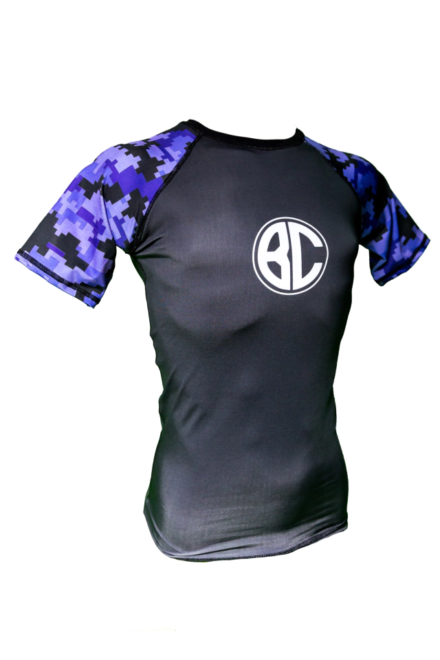 Comprar Rash Guard Minecraft Manga Curta Roxa