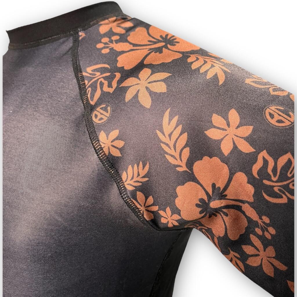 Comprar Rash Guard Hawaiian Style Manga Curta Marrom