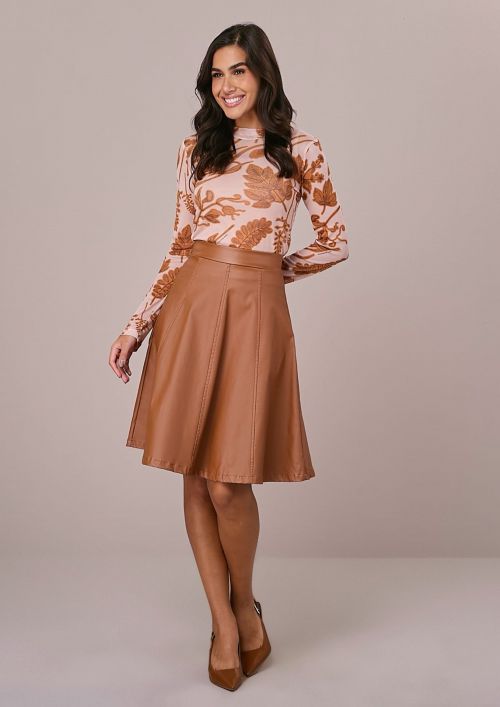 Tata Martello Vestido De Bengaline Estampado Comprar Saia Curta No