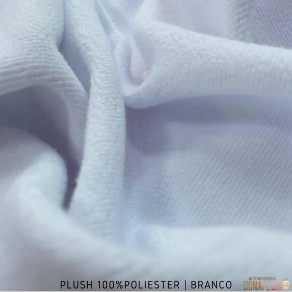 Plush 100%Poliéster Pettenati Branco tecido Aveludado para Sublimação, Artes