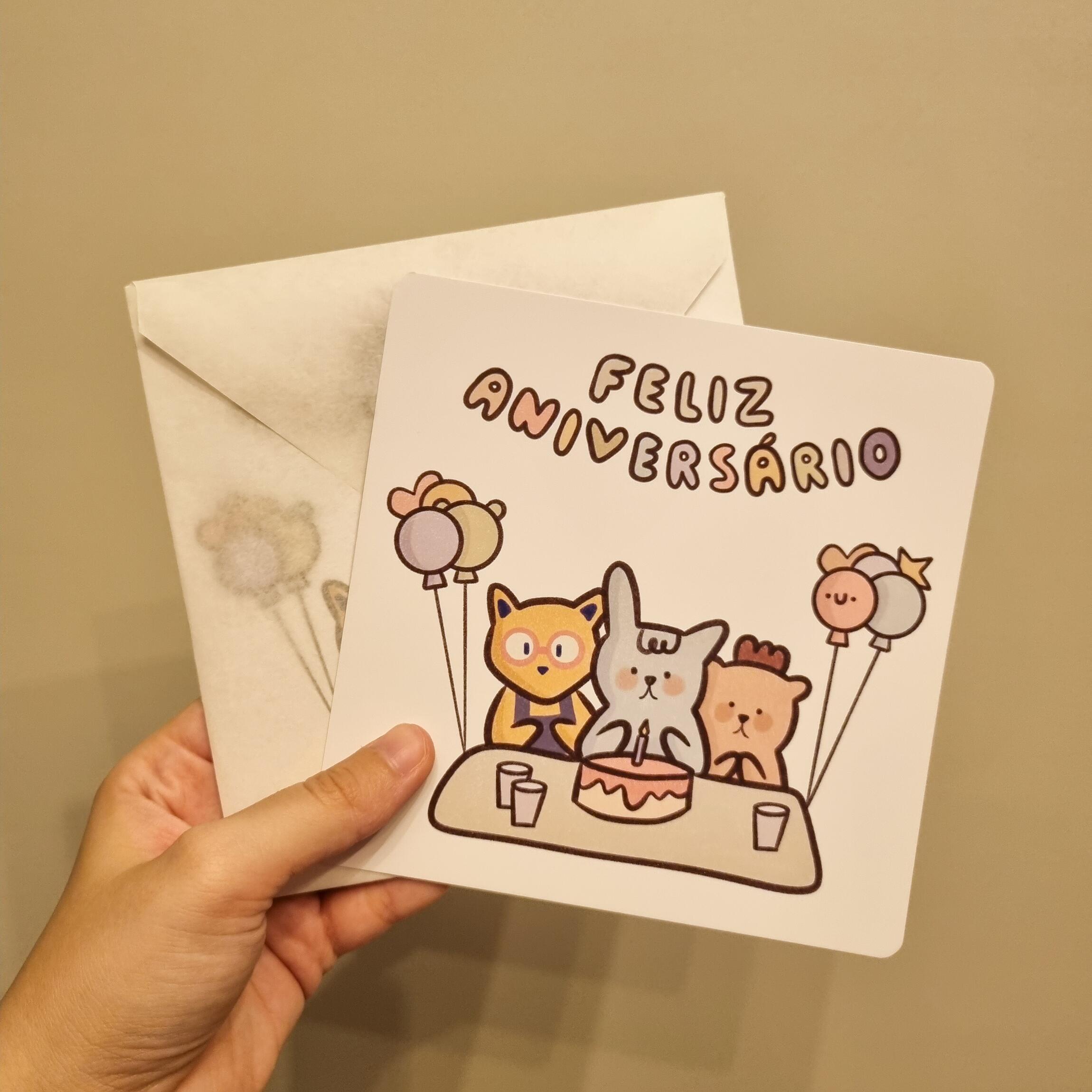 Comprar cartão 15x15 festa de aniversário - a partir de R$9,70